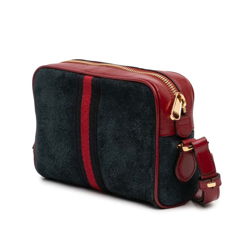 Gucci Mini Suede Ophidia Crossbody Blue Leather Very good condition - Back View