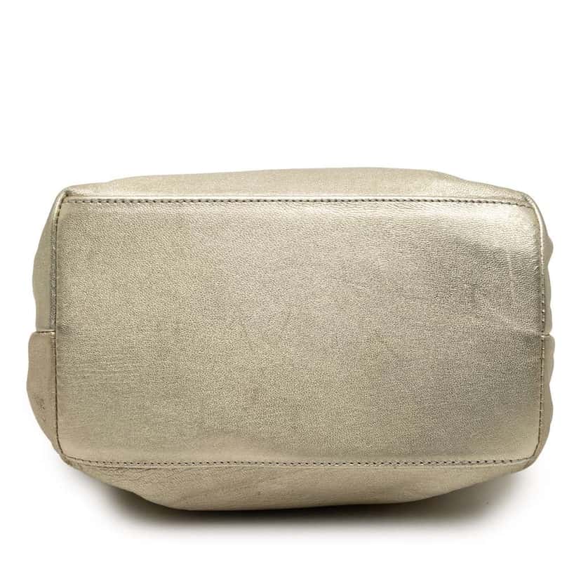 Loewe Metallic Leather Fringe Tassel Handbag Gold Leather Very good condition - Inside View