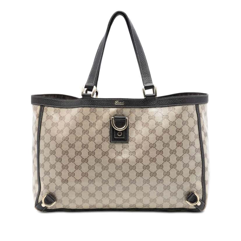 Gucci GG Crystal Abbey D Ring Tote Beige Very good condition - Front View