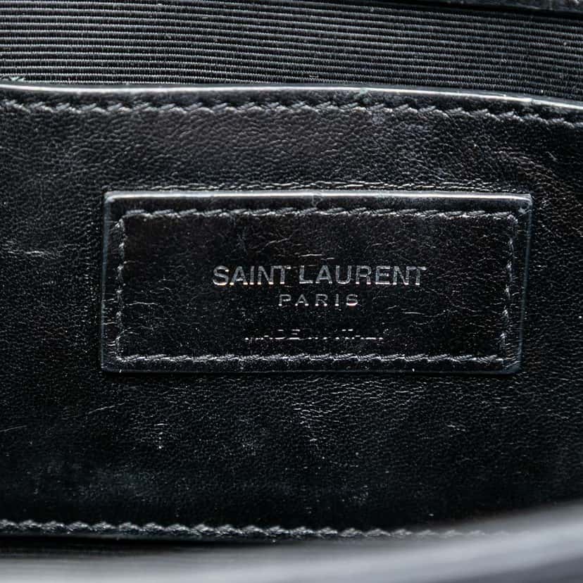Saint Laurent Medium Croc Embossed Leather Kate Tassel Crossbody Black Leather Very good condition - Box View