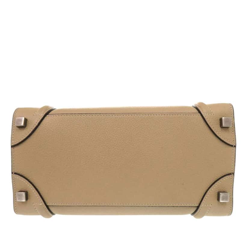 Celine Micro Leather Luggage Tote Beige Leather Very good condition - Inside View