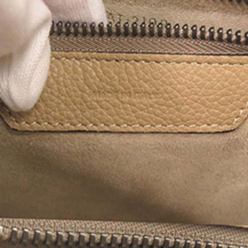 Celine Micro Leather Luggage Tote Beige Leather Very good condition - Box View