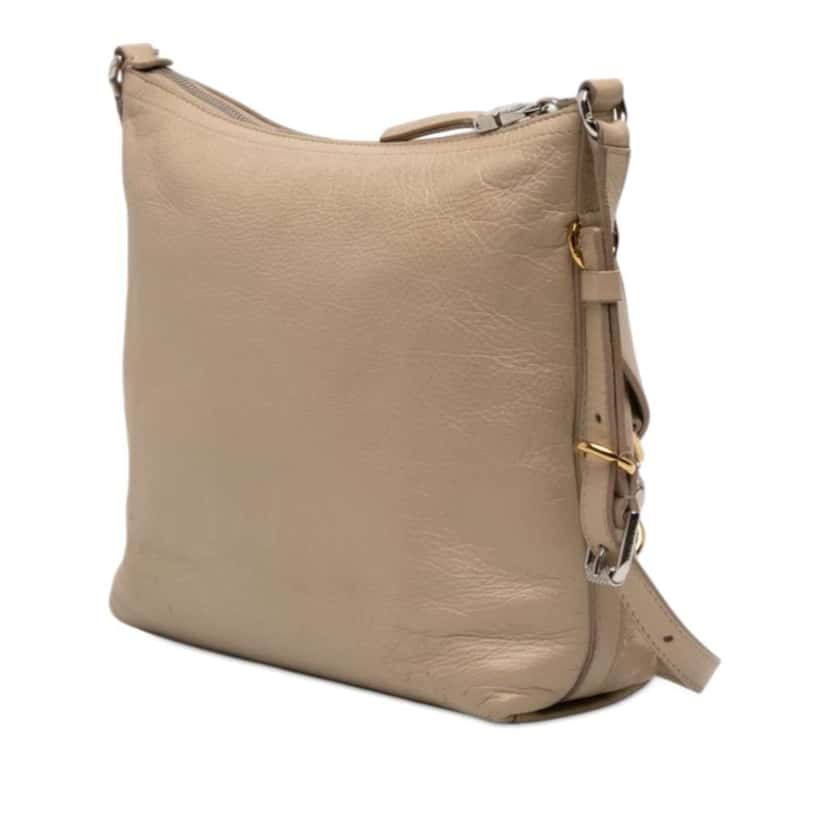 Givenchy Small Leather Voyou Crossbody Beige Leather Very good condition - Back View