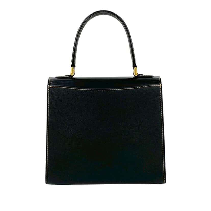 Burberry Leather Top Handle Bag Black Leather Very good condition - Back View