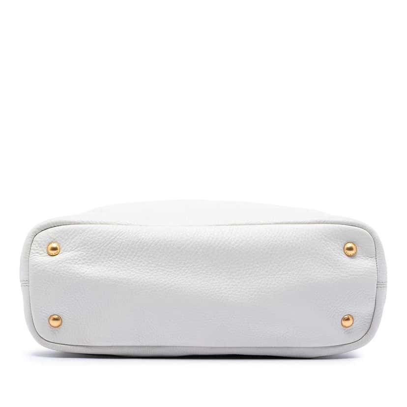 Prada Vitello Daino Side Zip Tote White Leather Very good condition - Inside View