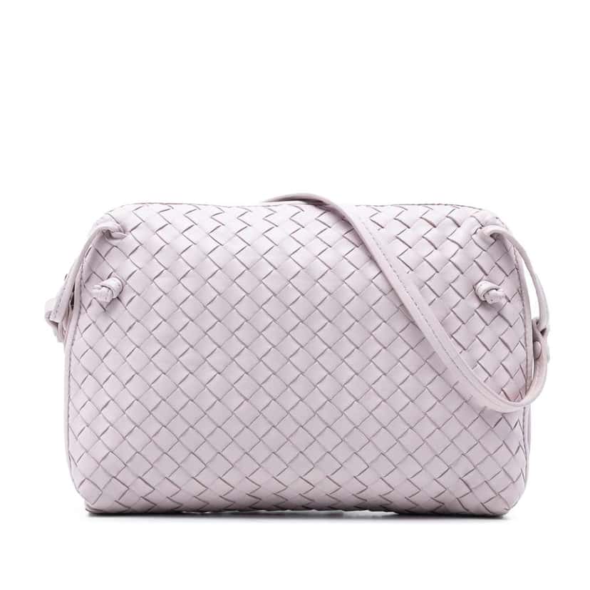 Bottega Veneta Nappa Intrecciato Nodini Crossbody Purple Leather Very good condition - Front View