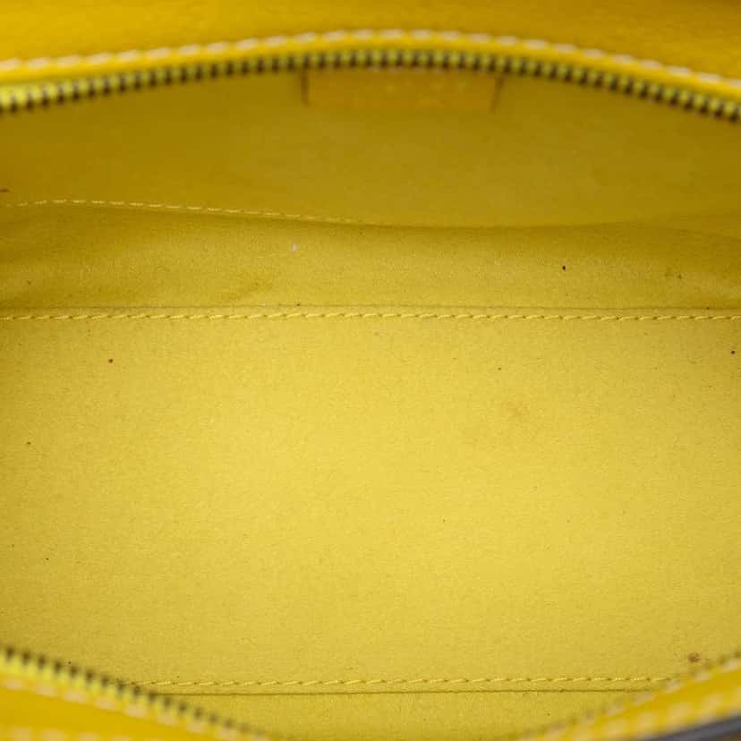 Celine Nano Grained Calfskin Luggage Tote Yellow Leather Very good condition - Model View