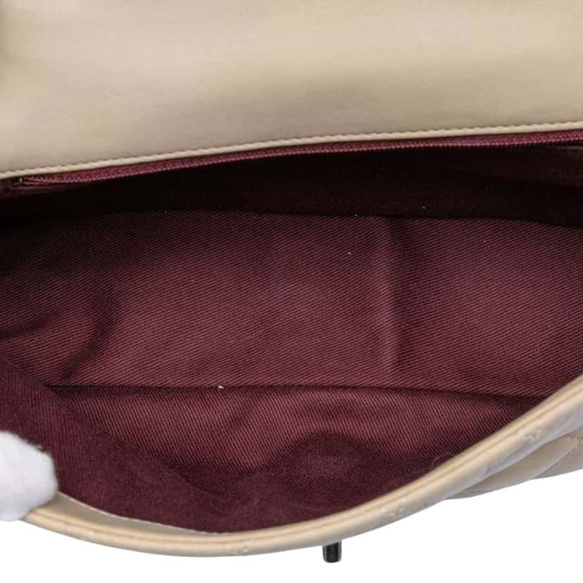 Chanel Medium Iridescent Calfskin In The Mix Flap Beige Leather Very good condition - Model View