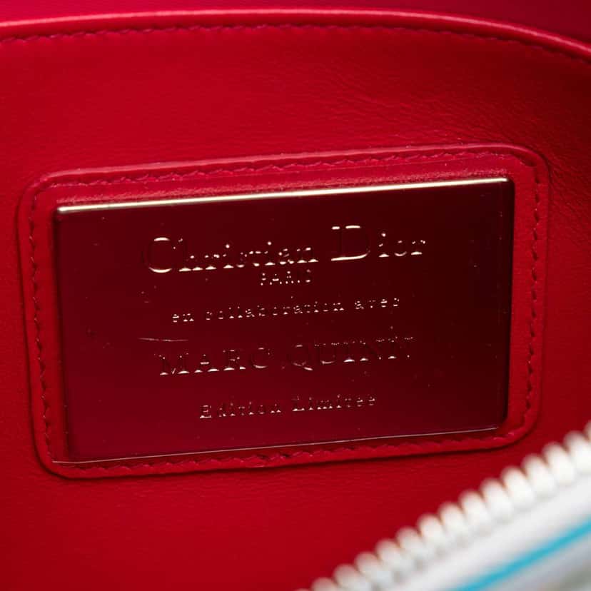 Dior Marc Quinn Eyeball Print Leather Clutch White Leather Very good condition - Box View