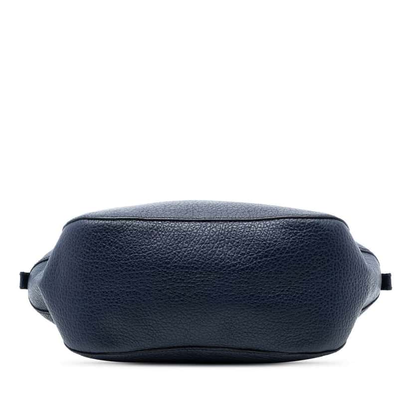 Burberry Large Grained Calfskin Heritage Orchard Bowling Bag Blue Leather Very good condition - Inside View