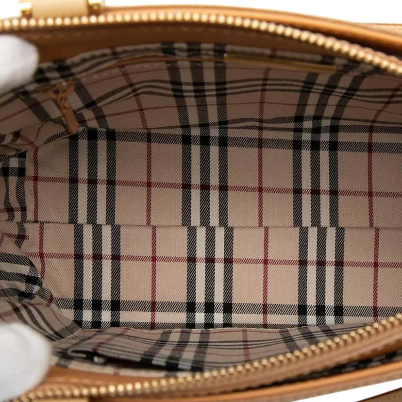 Burberry Leather Tote Brown Leather Very good condition - Model View