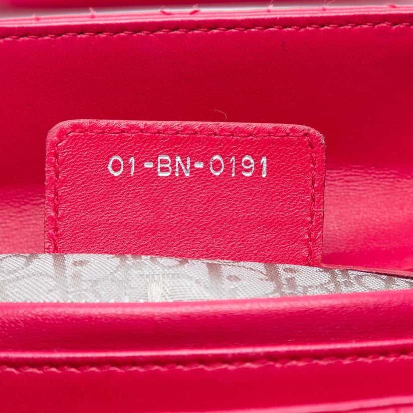 Dior Medium Lambskin Cannage Lady Dior Red Leather Very good condition - Box View