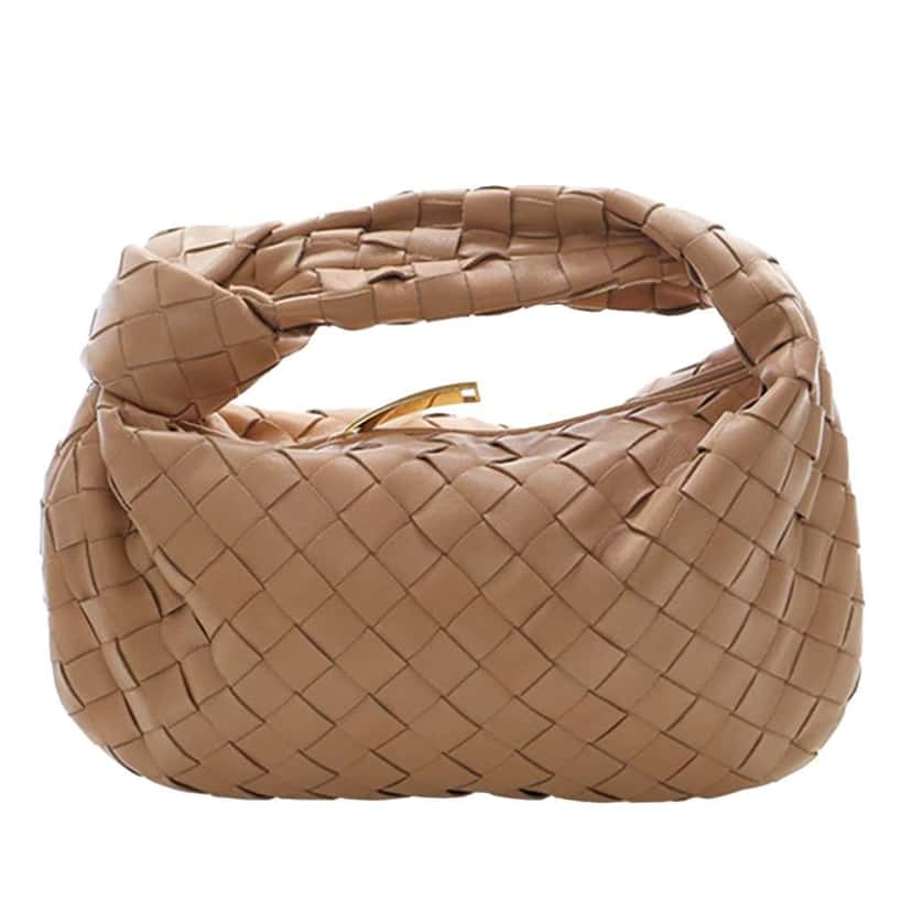 Bottega Veneta Mini Nappa Intrecciato Jodie Beige Leather Very good condition - Front View