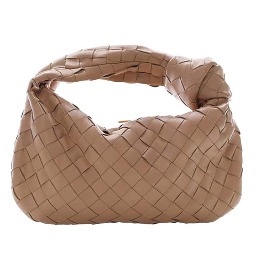 Bottega Veneta Mini Nappa Intrecciato Jodie Beige Leather Very good condition - Back View