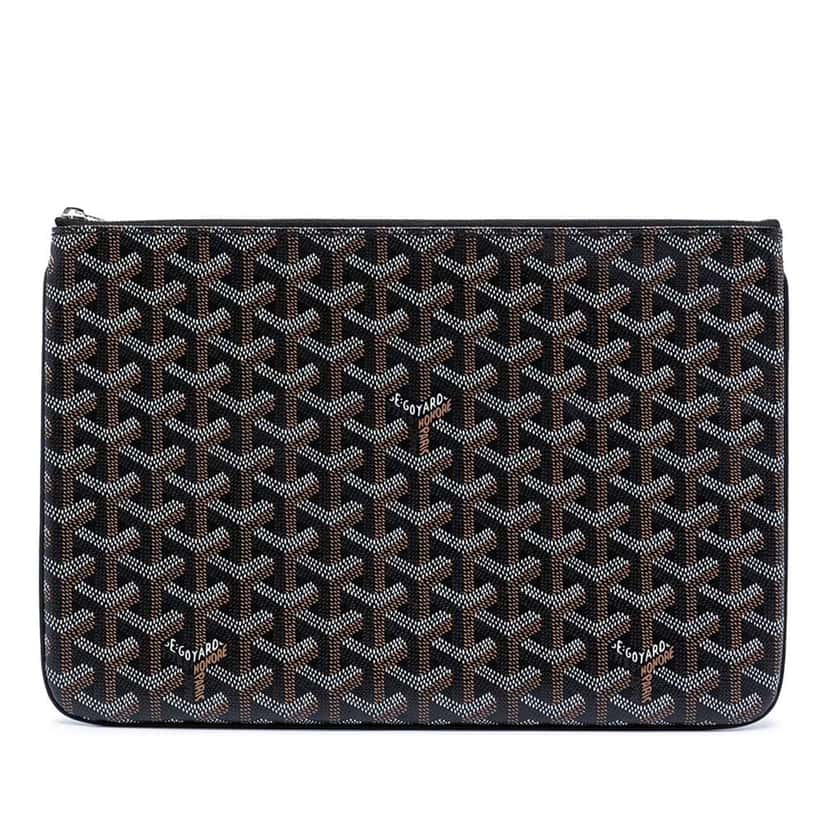 Goyard Goyardine Senat MM Black Canvas Very good condition - Front View