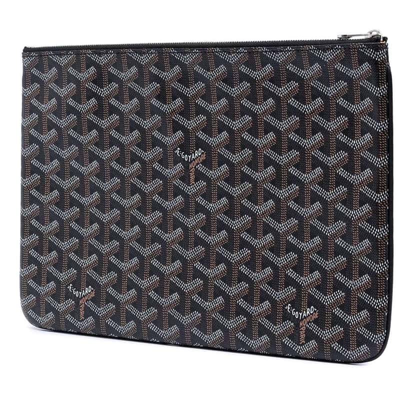 Goyard Goyardine Senat MM Black Canvas Very good condition - Back View