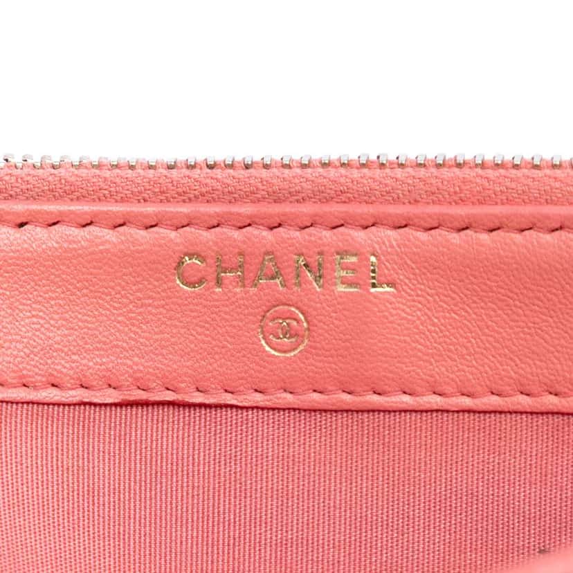 Chanel Quilted Caviar Boy Double Zip Clutch With Chain Pink Leather Very good condition - Box View