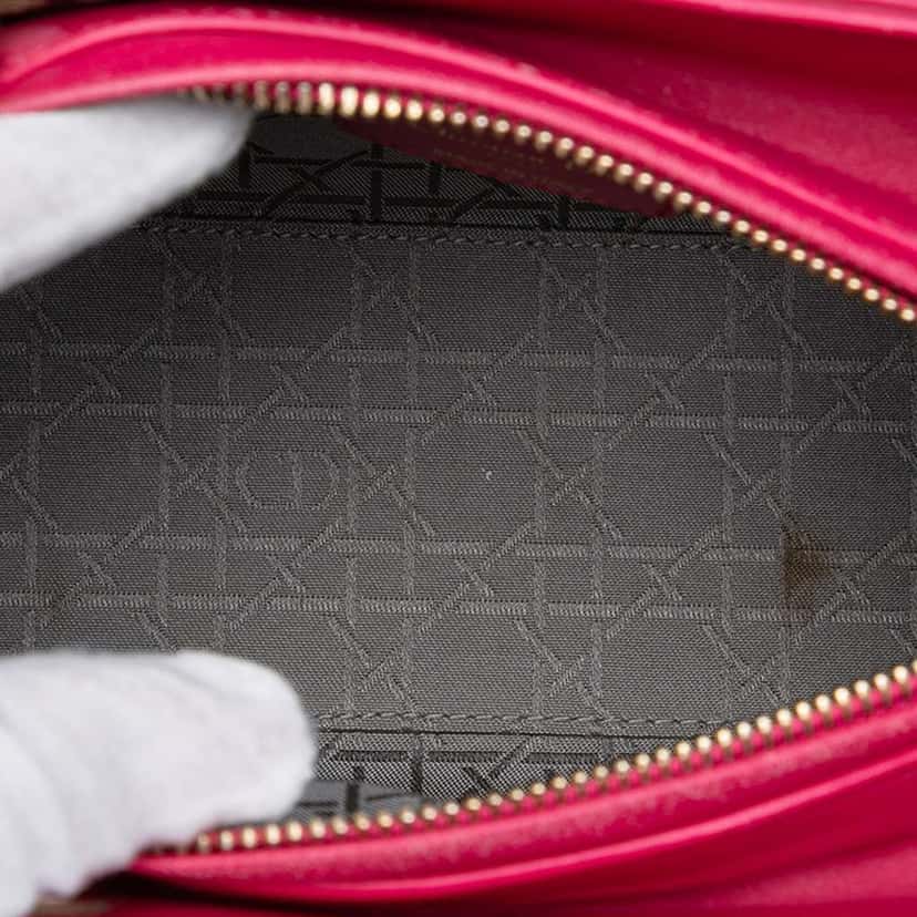Dior Medium Lambskin Cannage Lady Dior Pink Leather Very good condition - Model View