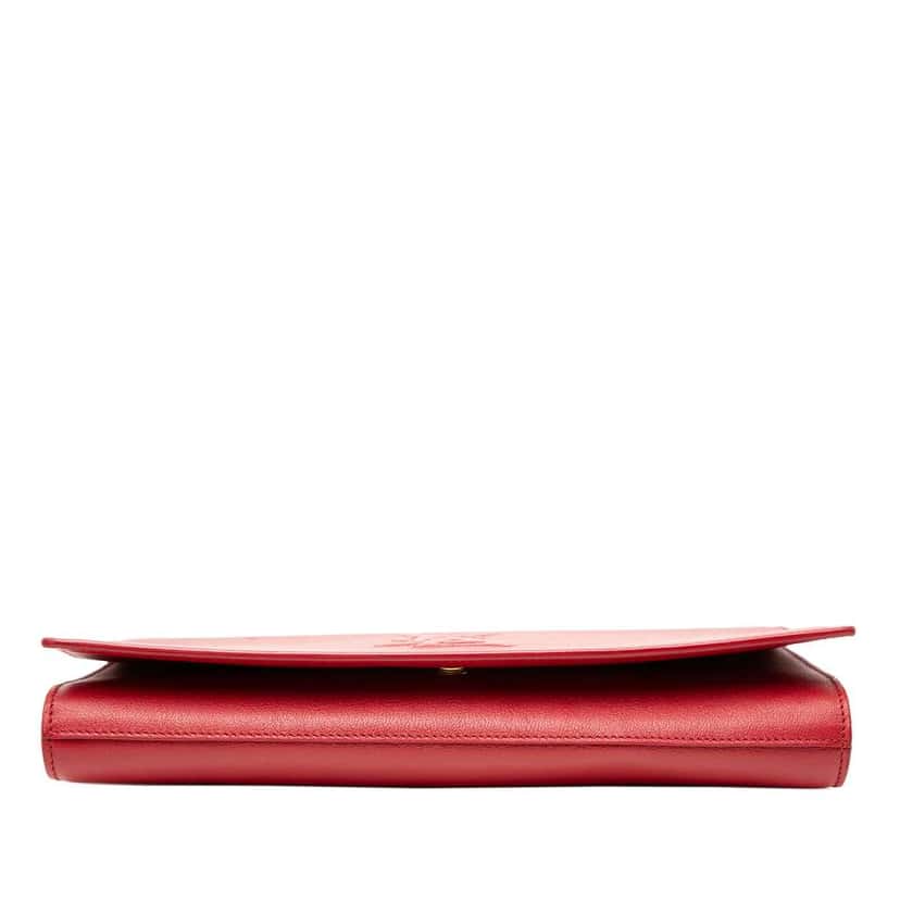 Saint Laurent Large Leather Belle de Jour Clutch Red Leather Very good condition - Inside View