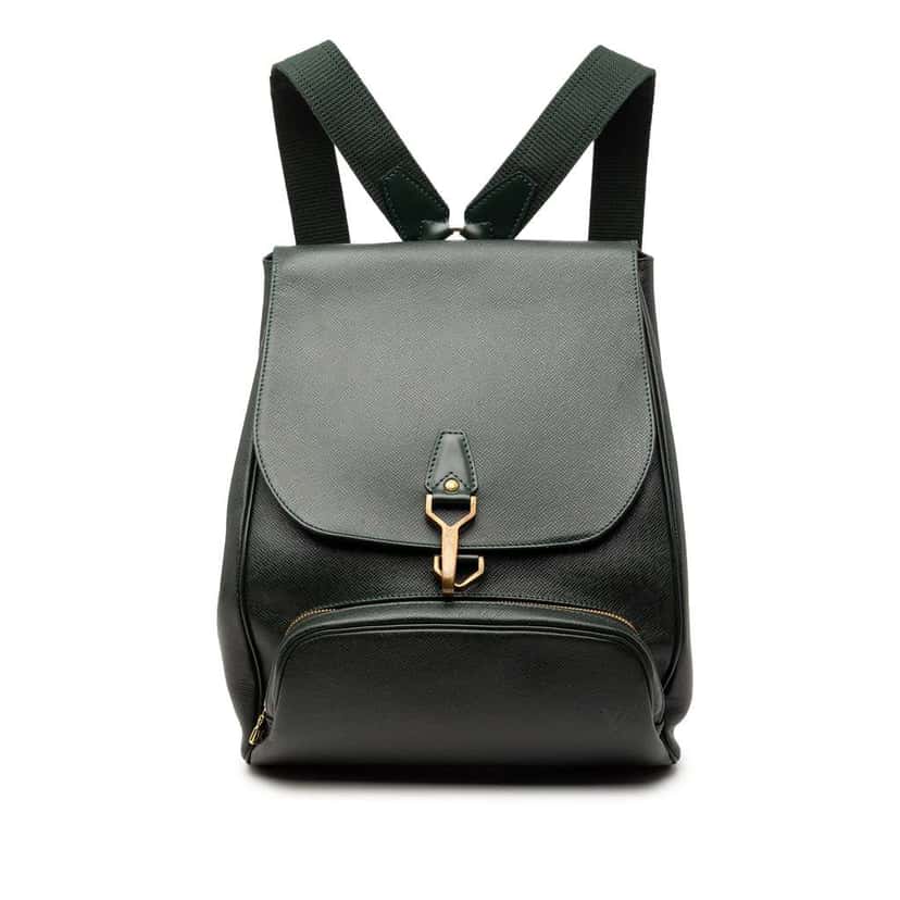 Louis Vuitton Taiga Cassiar Green Leather Very good condition - Front View