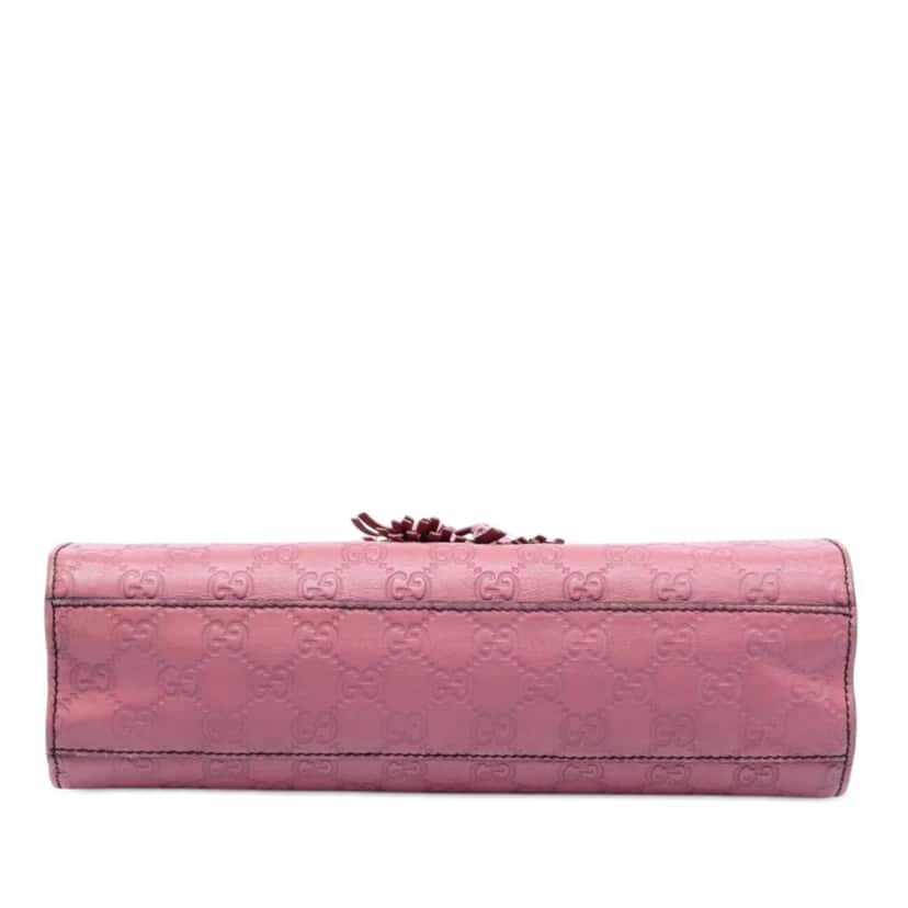 Gucci Medium Guccissima Emily Shoulder Bag Pink Leather Very good condition - Inside View