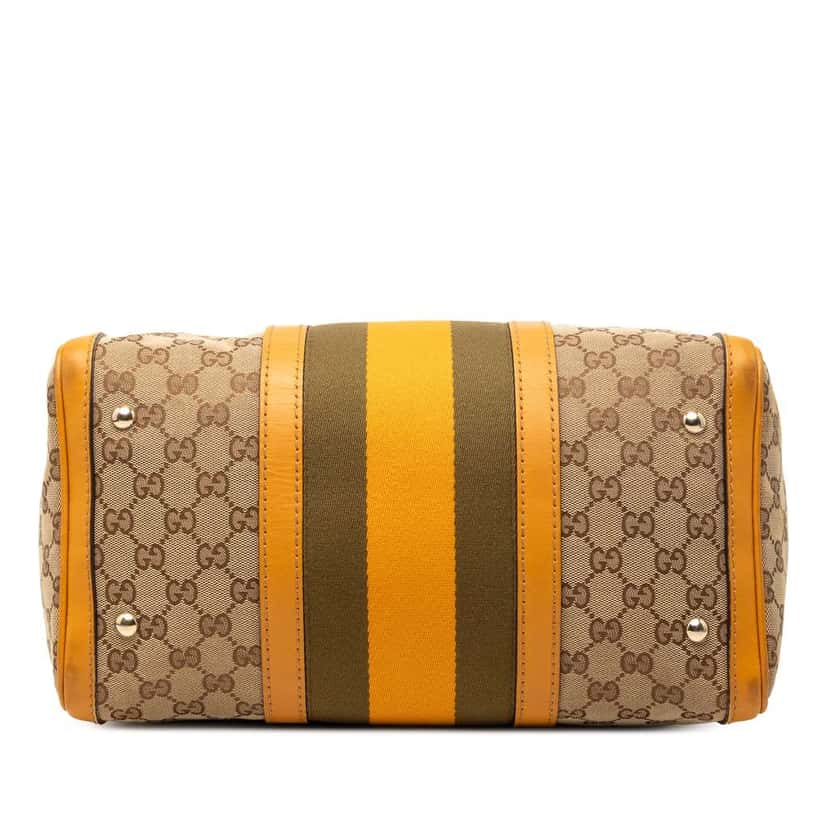 Gucci Medium GG Canvas Web Joy Boston Bag Beige Canvas Very good condition - Inside View