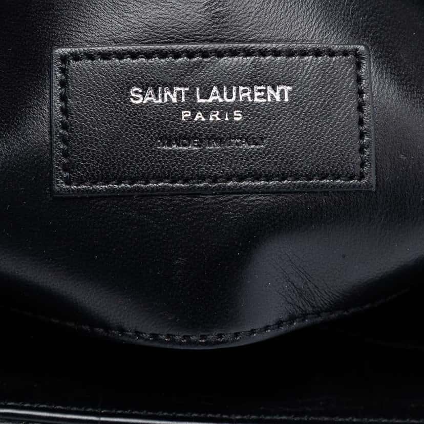 Saint Laurent Medium Croc Embossed Leather College Satchel Black Leather Very good condition - Box View