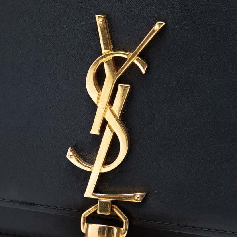 Saint Laurent Small Smooth Calfskin Monogram Kate Tassel Crossbody Black Leather Very good condition - Box View