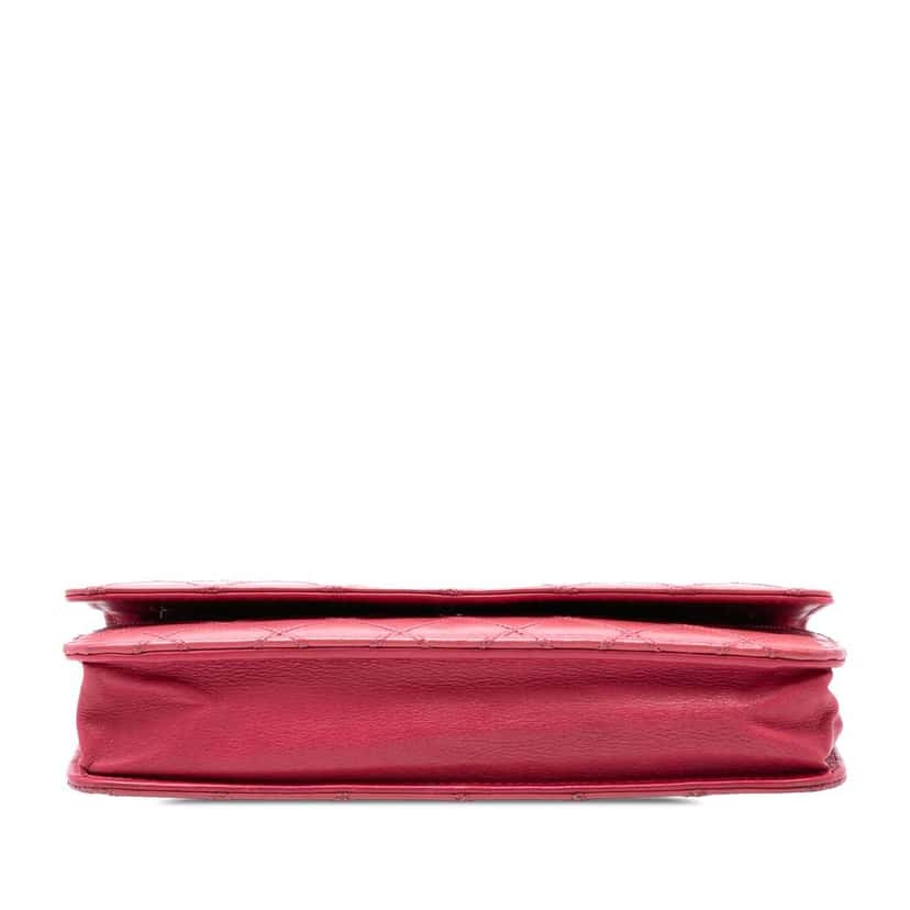 Chanel CC Lambskin Wild Stitch Wallet on Chain Pink Leather Very good condition - Inside View