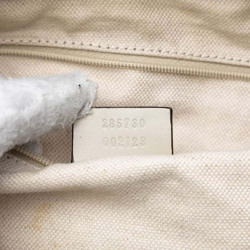 Gucci Guccissima Sukey Satchel White Leather Very good condition - Box View