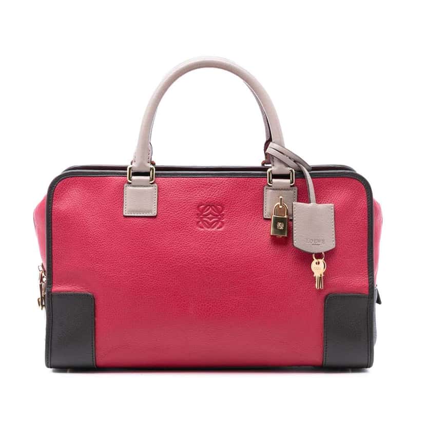 Loewe Tricolor Leather Amazona 36 Red Leather Very good condition - Front View