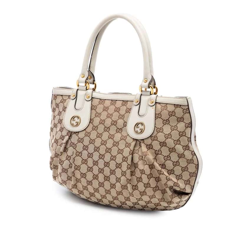 Gucci GG Canvas Scarlett Tote Beige Canvas Very good condition - Back View