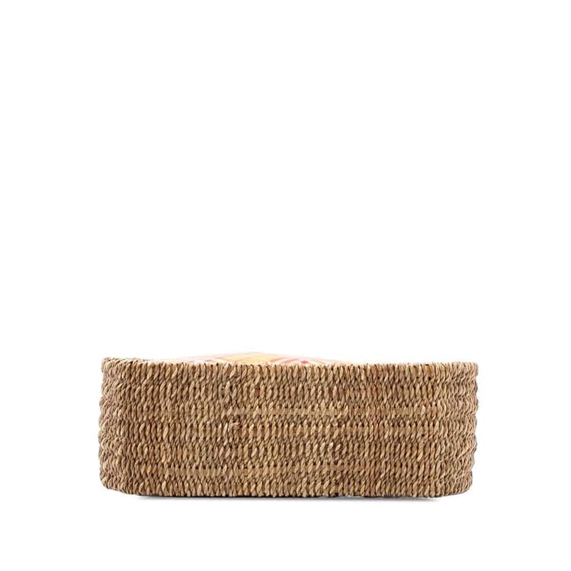 Burberry Nova Check Canvas and Raffia Shoulder Bag Orange Canvas Very good condition - Inside View