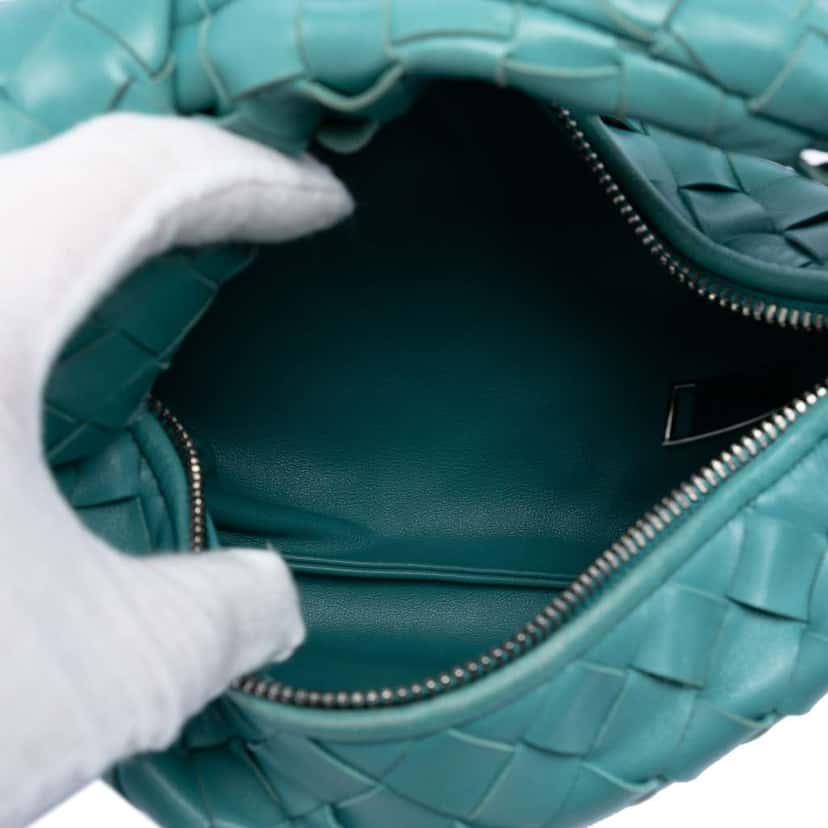 Bottega Veneta Mini Nappa Intrecciato Jodie Blue Leather Very good condition - Model View