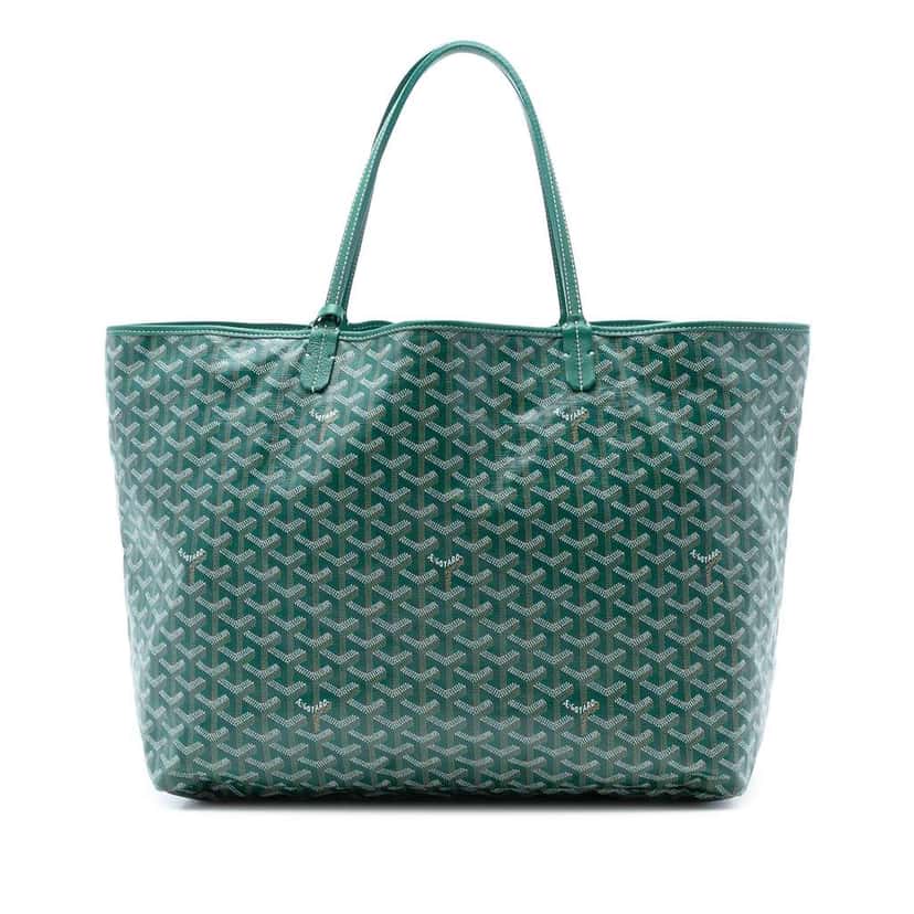 Goyard Goyardine Saint Louis GM Green Canvas Very good condition - Front View