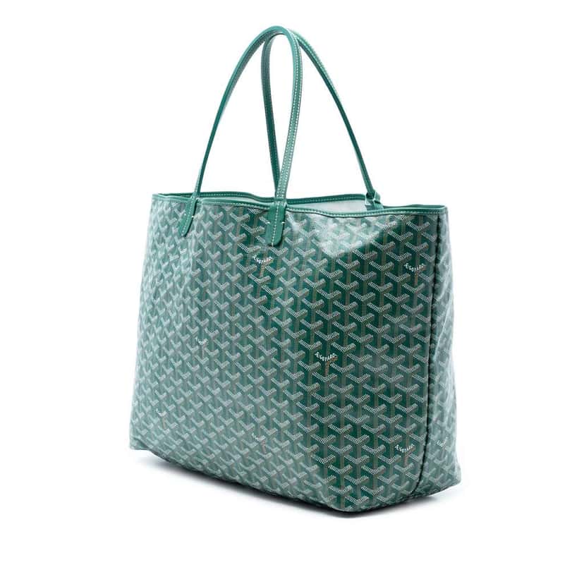 Goyard Goyardine Saint Louis GM Green Canvas Very good condition - Back View