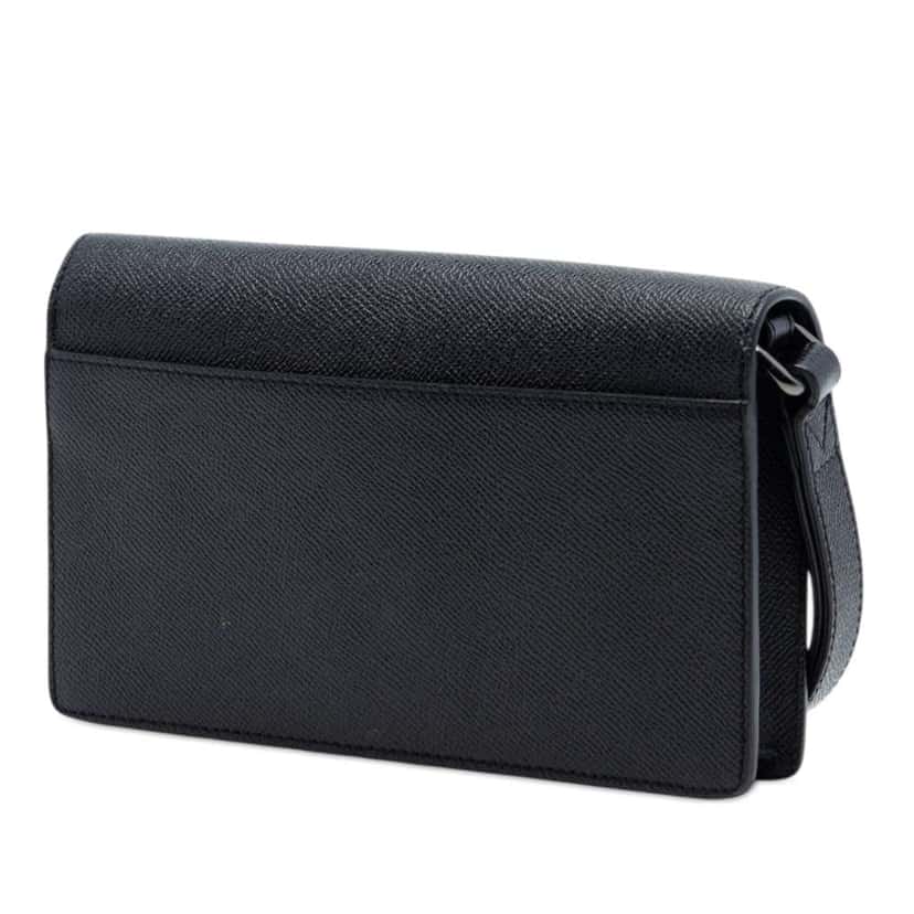 Burberry Leather Clutch Black Leather Very good condition - Back View