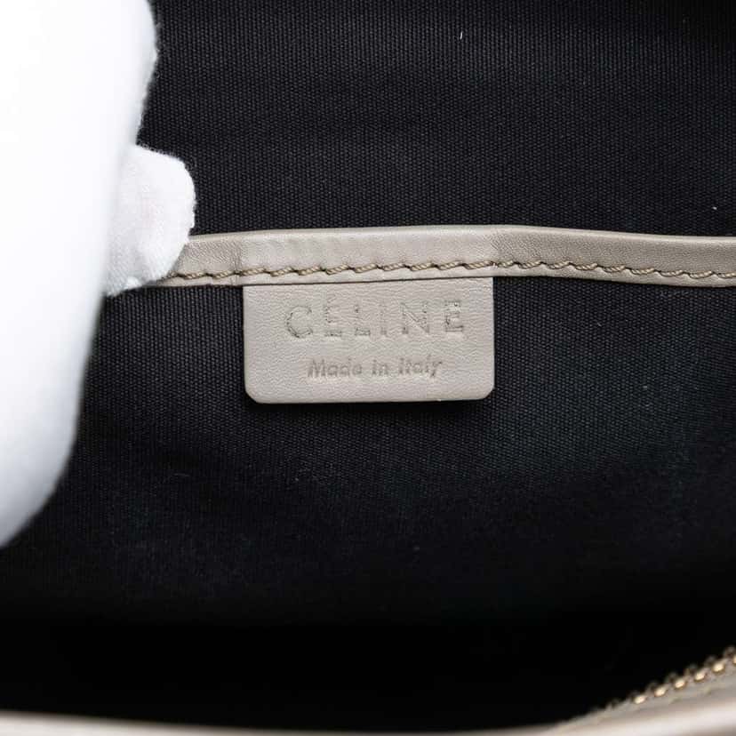 Celine Nano Leather Luggage Tote Grey Leather Very good condition - Box View