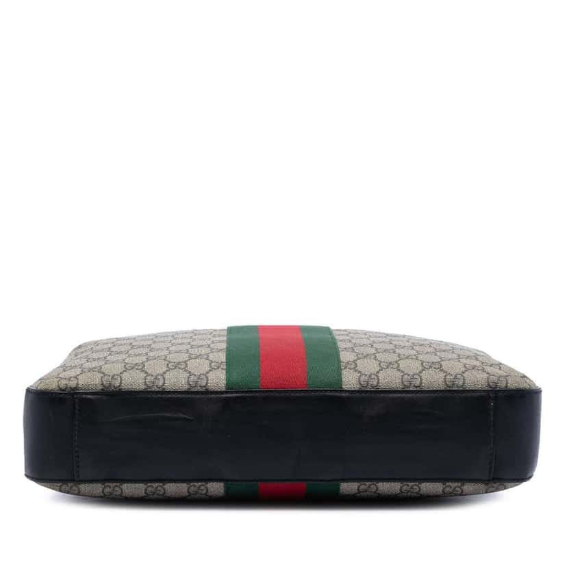 Gucci GG Supreme Web Briefcase Beige Canvas Very good condition - Inside View