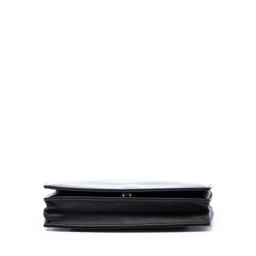 Chanel CC Patent Wallet On Chain Black Leather Very good condition - Inside View