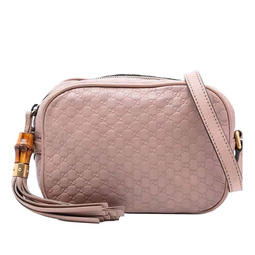 Gucci Microguccissima Sunshine Disco Camera Bag Pink Leather Very good condition - Front View