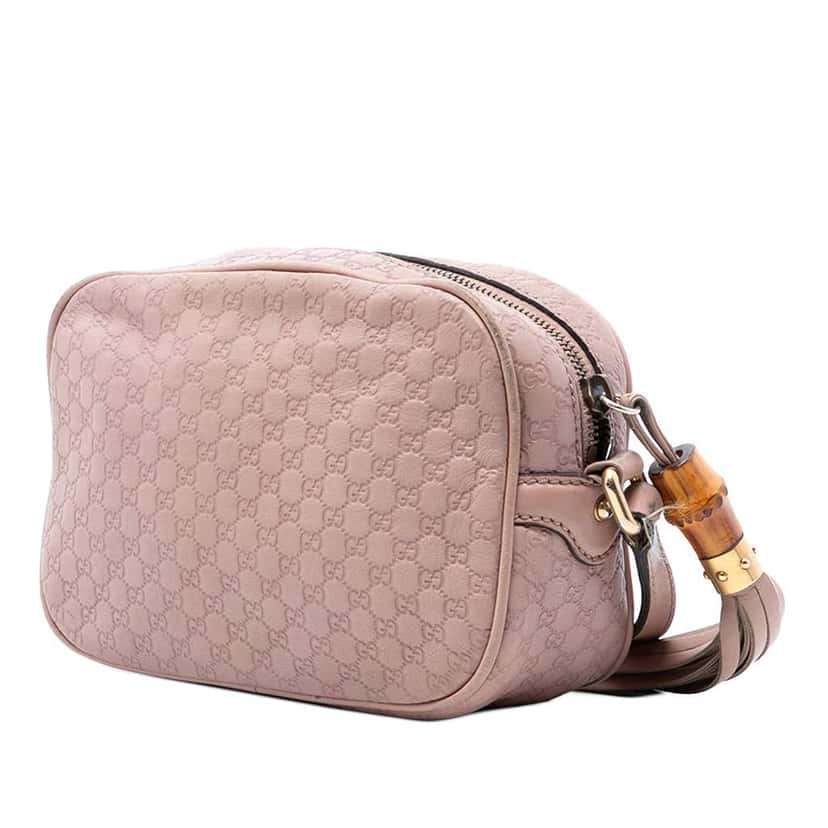 Gucci Microguccissima Sunshine Disco Camera Bag Pink Leather Very good condition - Back View
