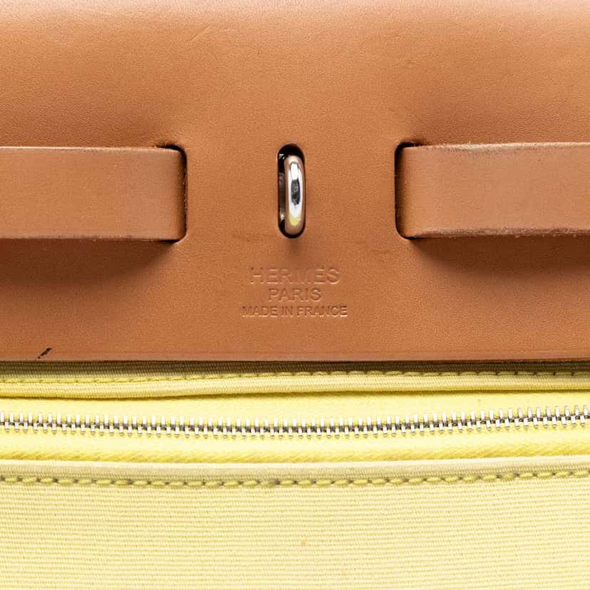 Hermès Toile Herbag Zip 31 Yellow Canvas Very good condition - Box View