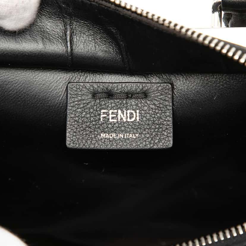 Fendi Mini Calfskin Studded Geometric 3Jours Satchel Black Leather Good condition - Box View