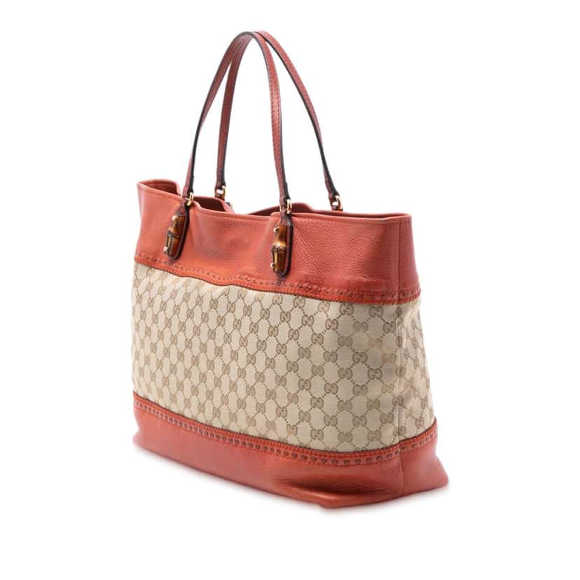 Gucci Large GG Canvas Laidback Crafty Tote Beige Very good condition - Back View