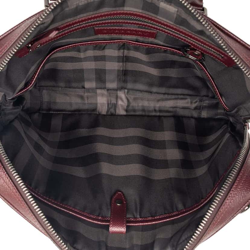 Burberry Bicolor Leather Newburg Business Bag Red Leather Very good condition - Model View