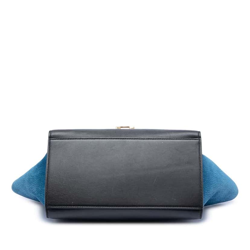 Celine Small Tricolor Leather Trapeze Satchel Black Leather Very good condition - Inside View