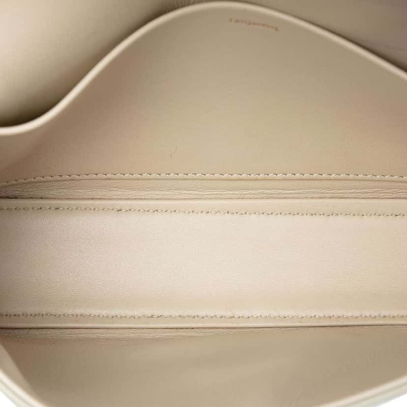 Celine Shiny Calfskin Triomphe Claude Shoulder Bag Brown Leather Very good condition - Model View