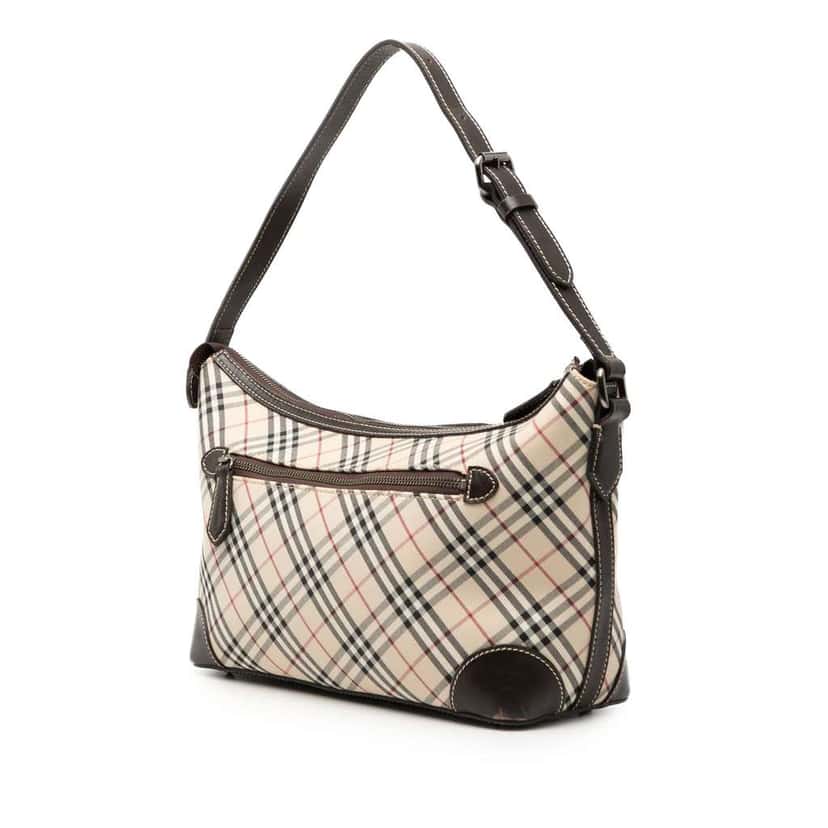 Burberry Nova Check Canvas Shoulder Bag Beige Canvas Very good condition - Back View