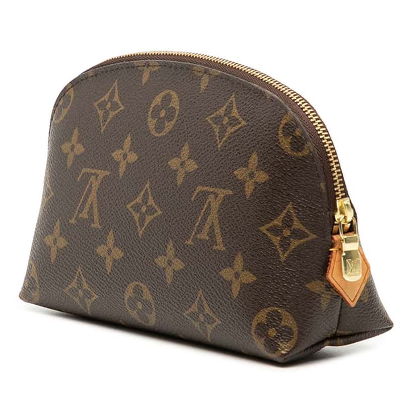 Louis Vuitton Monogram Cosmetic Pouch PM Brown Very good condition - Back View